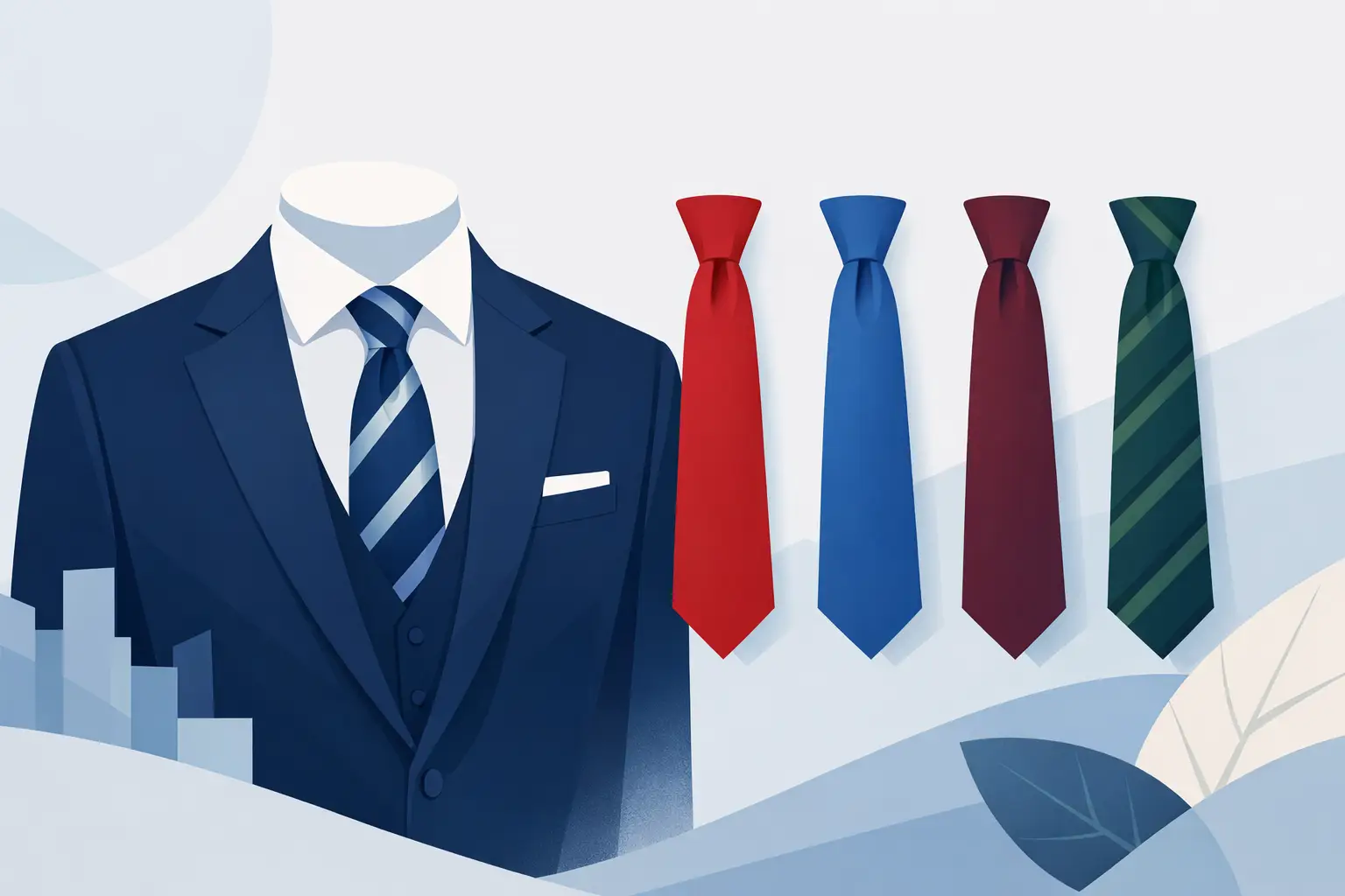 Best Tie Colours for Navy Suit
