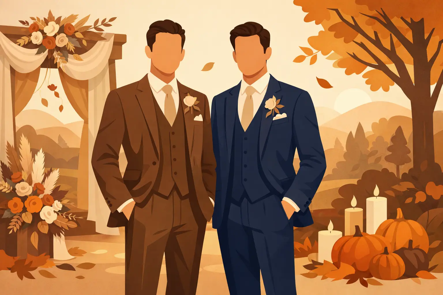 Best Wedding Suits for Autumn Ceremonies