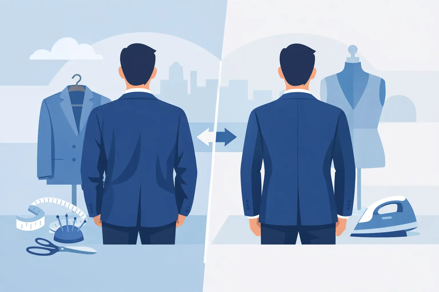 Alteration Before After Suit Jacket Results