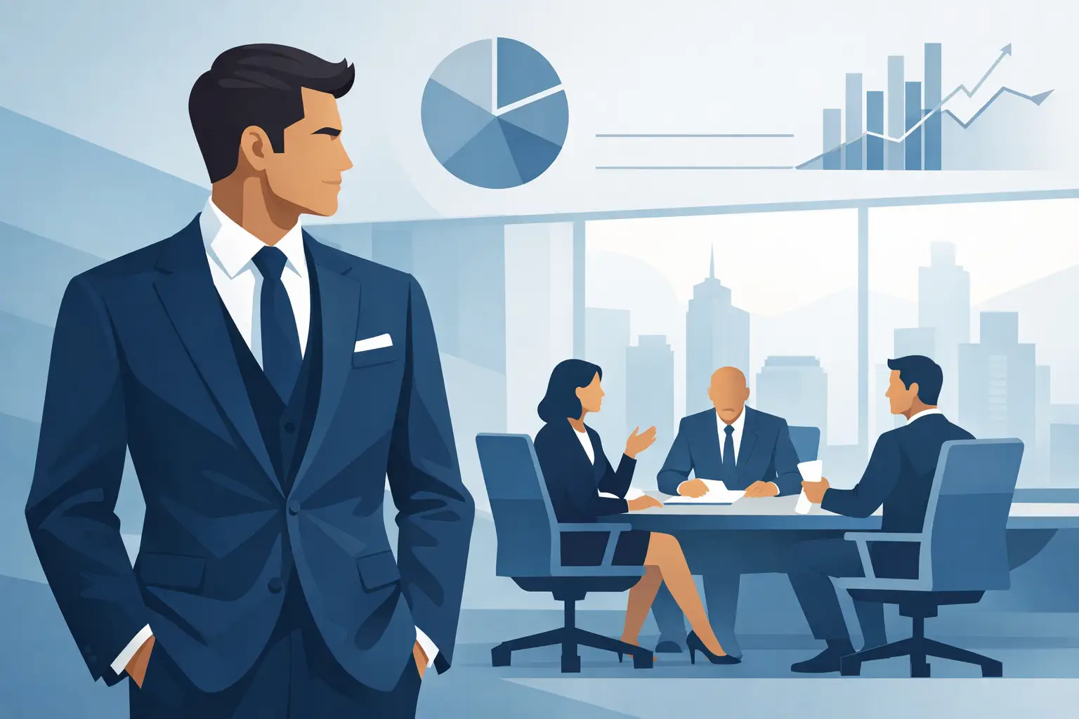 Bespoke Suit for Boardroom Presence Example
