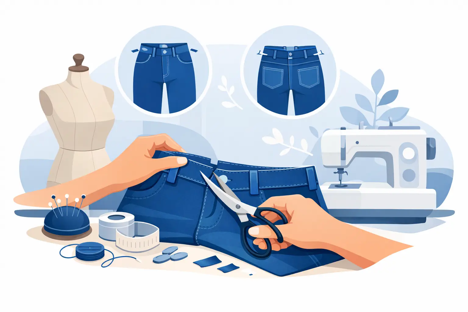 How to Alter Jeans Waist Professionally
