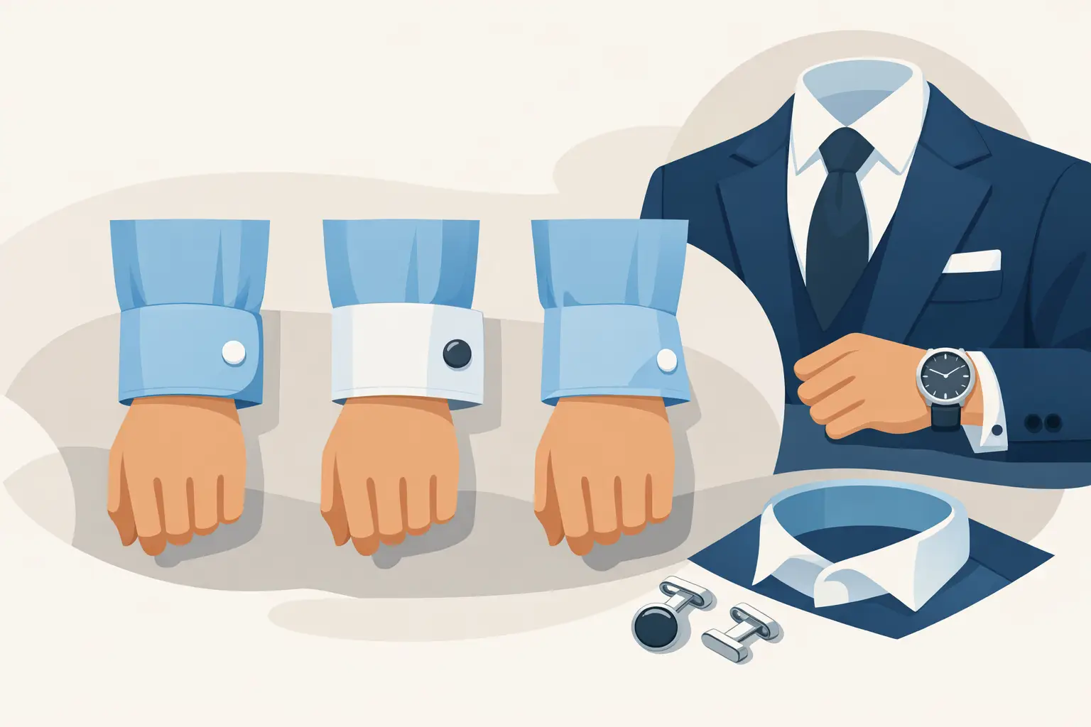 How to Choose Shirt Cuff Style for Suits